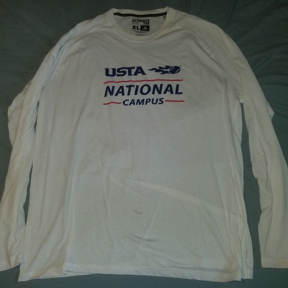 ADIDAS USTA National Tennis Campus Long Sleeve Workout Shirt - Never worn